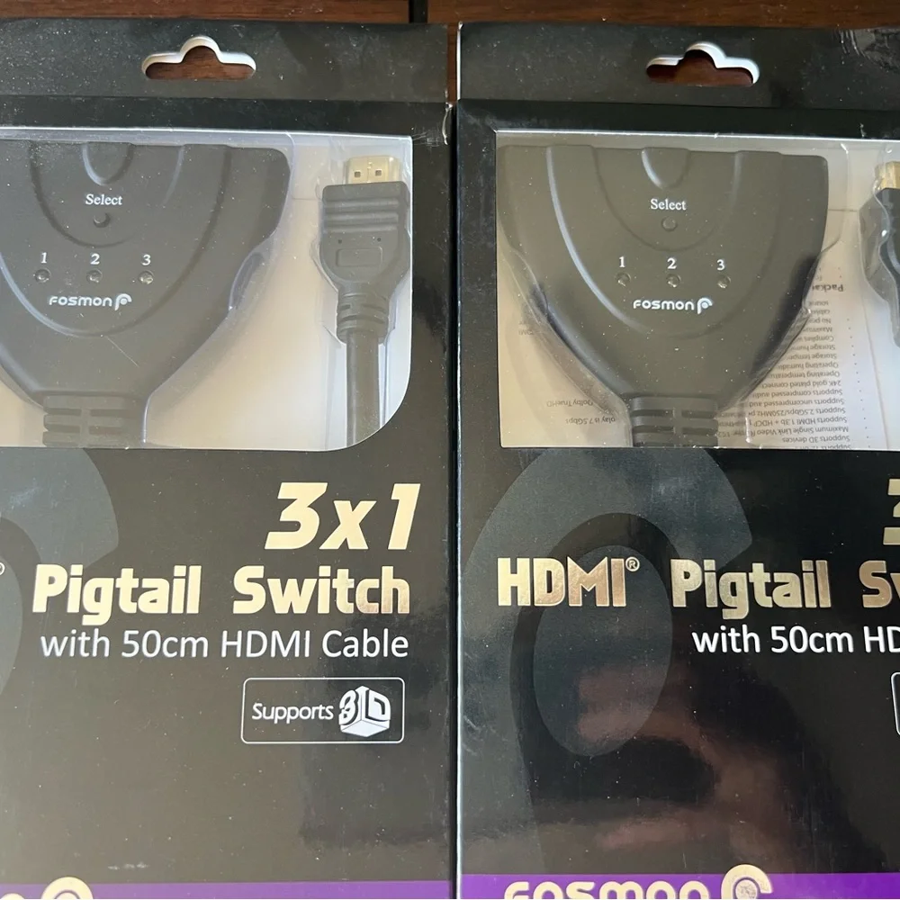 3x1 HDMI Pigtail Switch - Black